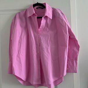 Zara - pink top - medium - good condition - worn once